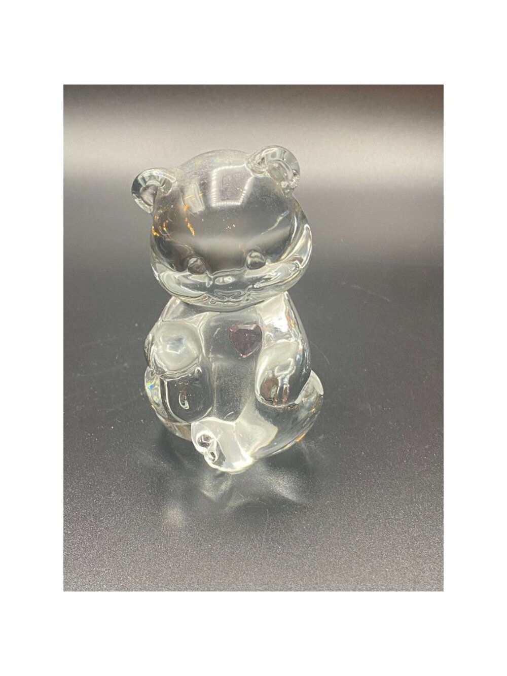Fenton Birthday Bear February Amethyst